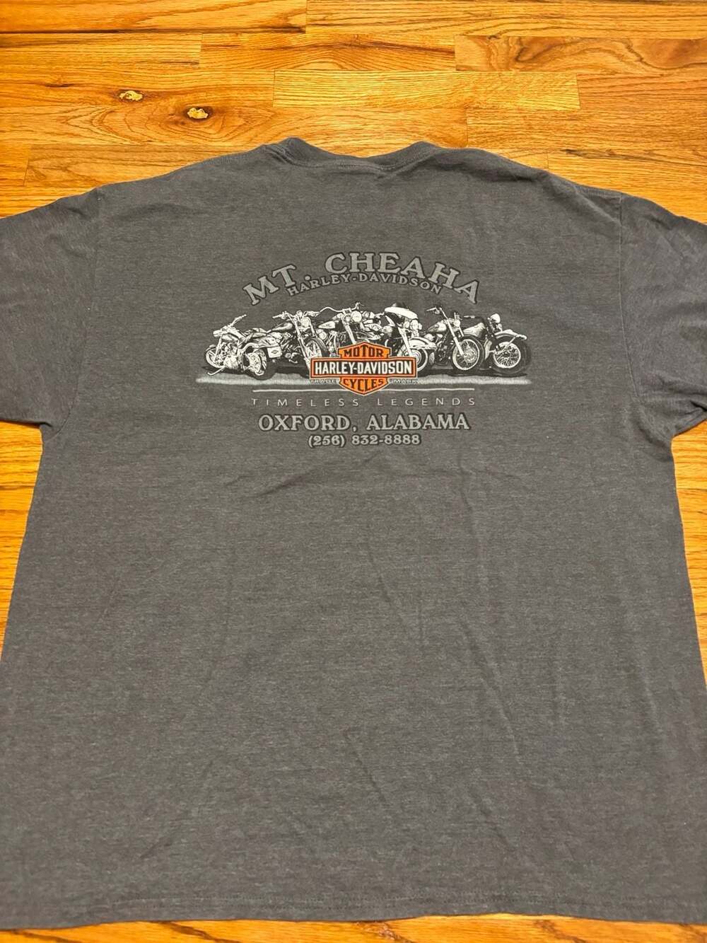 Harley Davidson Graphic T-Shirt XL-Large Gray Bar & Shield Logo Cotton Blend